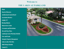 Tablet Screenshot of lakesatparkland.com